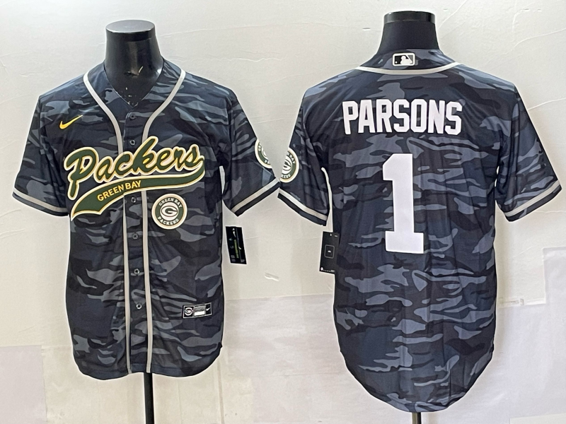 Men Green Bay Packers #1 Parsons camo Nike NFL 2025 jersey 067